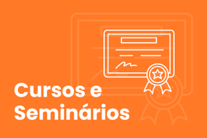 Banner em laranja. Ao lado, imagem de certificado - página de cursos